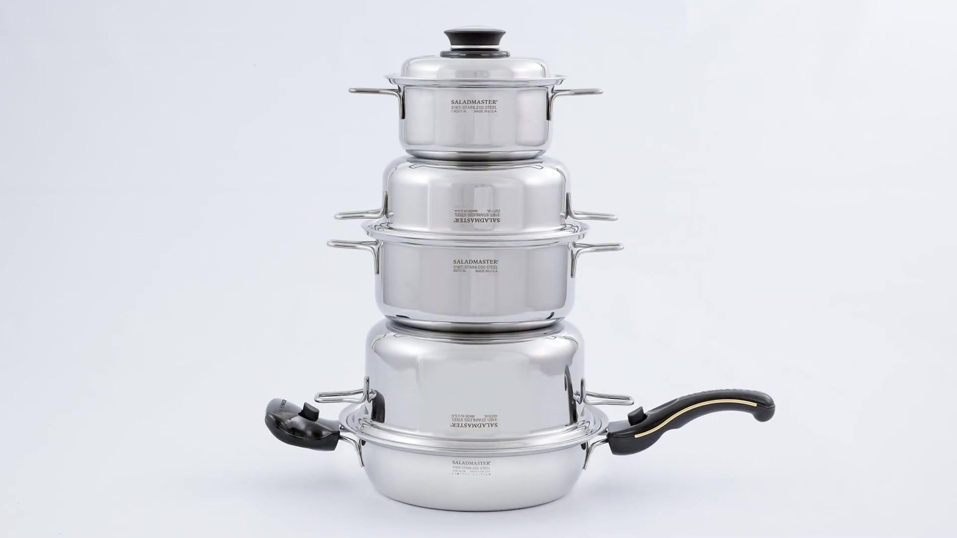Saladmaster鍋（大中小）一式他 サラダマスター/SALADMASTERとは（正規代理店㈱ロイヤルクイーン）